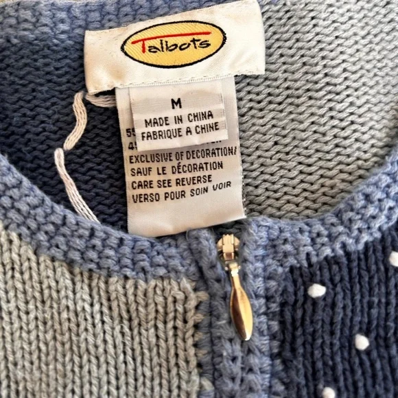 Vintage Talbots Festive Snowman Sweater size medium - Picture 5 of 8